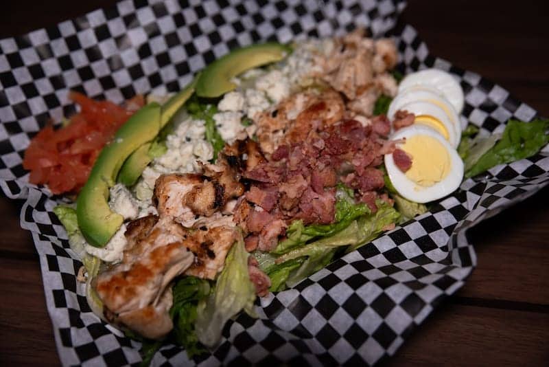Cobb salad with chicken, avocado, bacon, egg, and blue cheese - Picklenpins in NOLA