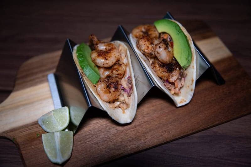 Shrimp tacos with avocado and lime - Picklenpins in New Orleans