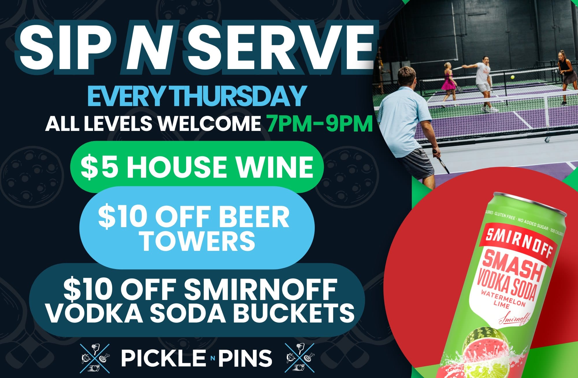 pickleball in New Orleans offers for every thursday